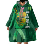 Mental Health Awareness Personalised Wearable Blanket Hoodie Pain Real But So Is Hope