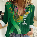 Mental Health Awareness Personalised Women Casual Shirt Pain Real But So Is Hope