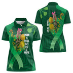 Mental Health Awareness Personalised Women Polo Shirt Pain Real But So Is Hope