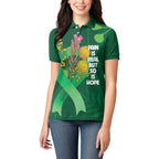 Mental Health Awareness Personalised Women Polo Shirt Pain Real But So Is Hope