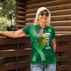 Mental Health Awareness Personalised Women Polo Shirt Pain Real But So Is Hope