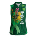 Mental Health Awareness Personalised Women Sleeveless Polo Shirt Pain Real But So Is Hope