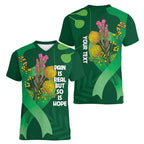 Mental Health Awareness Personalised Women V-Neck T-Shirt Pain Real But So Is Hope