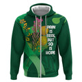 Mental Health Awareness Personalised Zip Hoodie Pain Real But So Is Hope