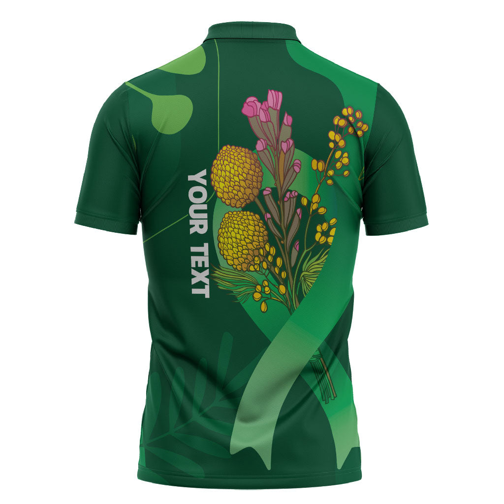 Mental Health Awareness Personalised Zipper Polo Shirt Pain Real But So Is Hope