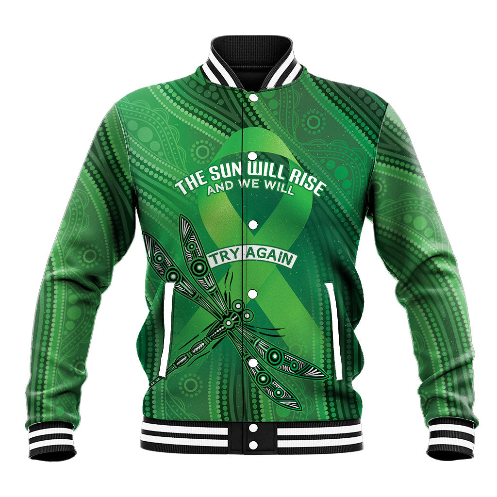 Mental Health Awareness Personalised Baseball Jacket The Sun Will Rise And We Will Try Again