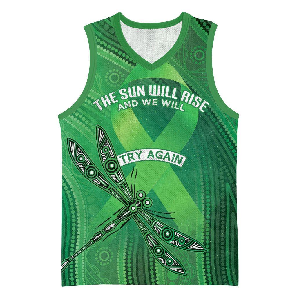Mental Health Awareness Personalised Basketball Jersey The Sun Will Rise And We Will Try Again