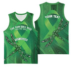 Mental Health Awareness Personalised Basketball Jersey The Sun Will Rise And We Will Try Again