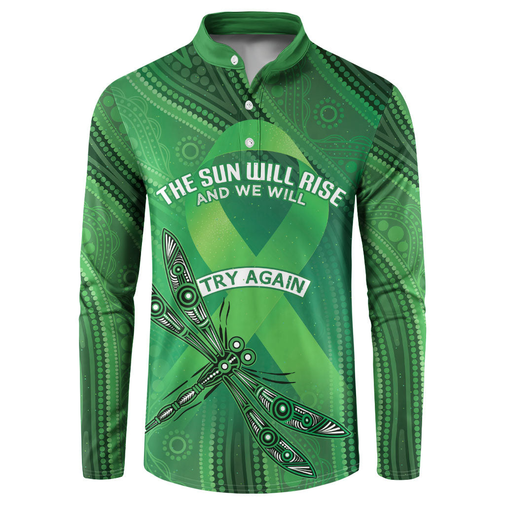 Mental Health Awareness Personalised Button Sweatshirt The Sun Will Rise And We Will Try Again