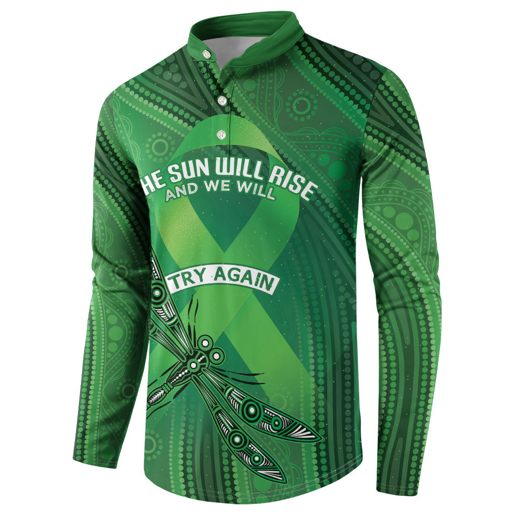 Mental Health Awareness Personalised Button Sweatshirt The Sun Will Rise And We Will Try Again