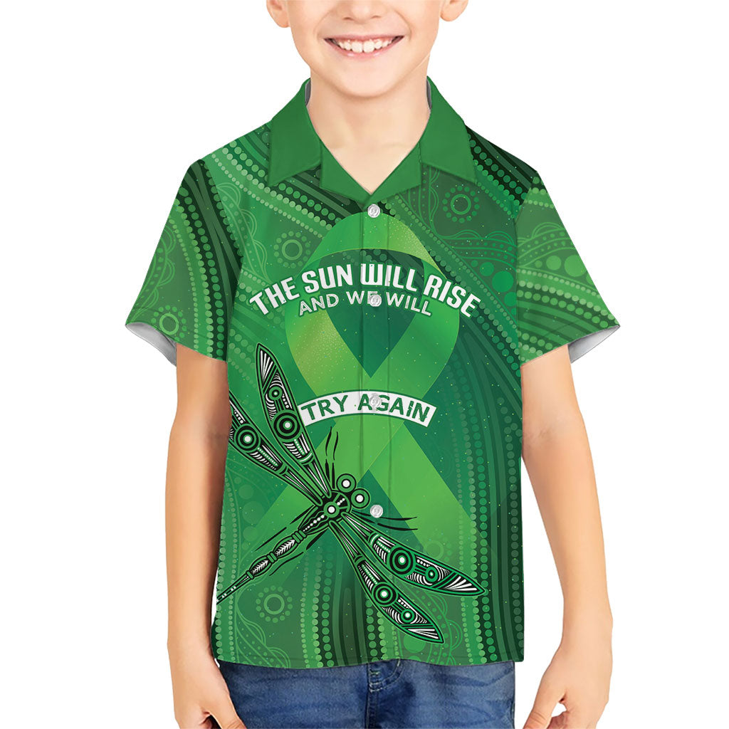 Mental Health Awareness Personalised Hawaiian Shirt The Sun Will Rise And We Will Try Again