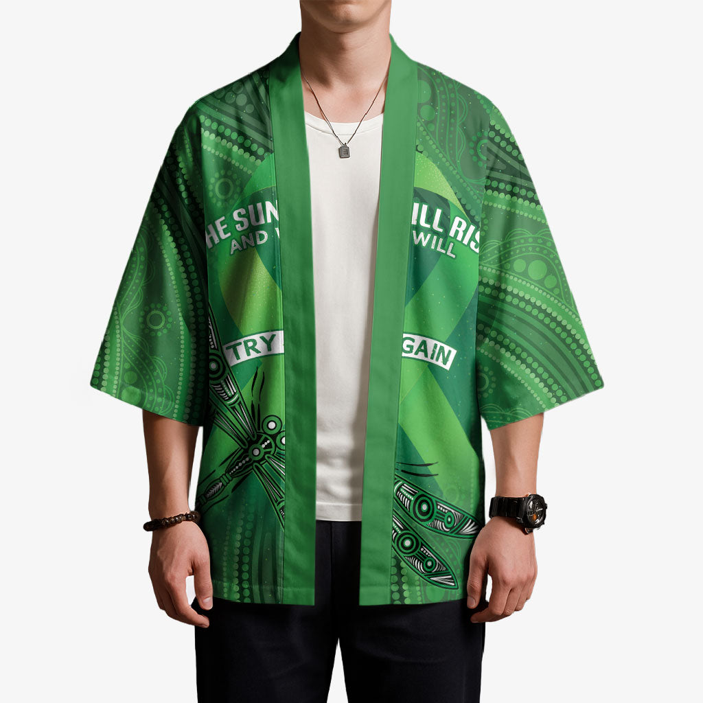 Mental Health Awareness Personalised Kimono The Sun Will Rise And We Will Try Again