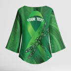Mental Health Awareness Personalised Kimono Sleeve Blouse The Sun Will Rise And We Will Try Again