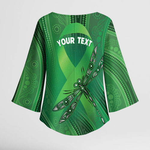 Mental Health Awareness Personalised Kimono Sleeve Blouse The Sun Will Rise And We Will Try Again