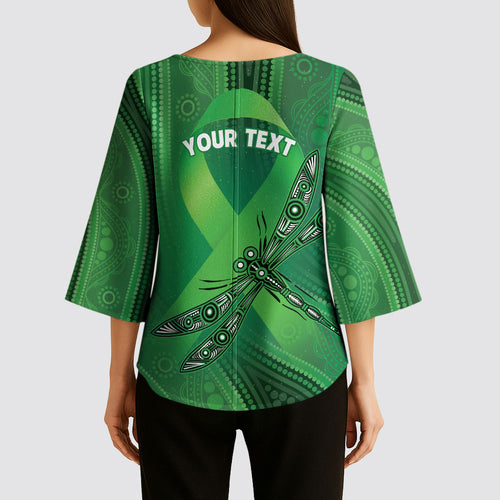 Mental Health Awareness Personalised Kimono Sleeve Blouse The Sun Will Rise And We Will Try Again