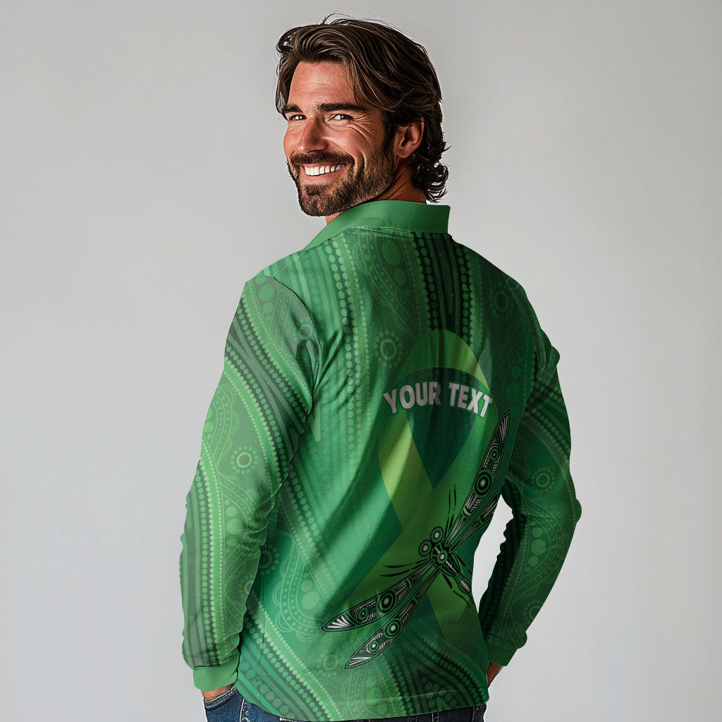 Mental Health Awareness Personalised Long Sleeve Polo Shirt The Sun Will Rise And We Will Try Again