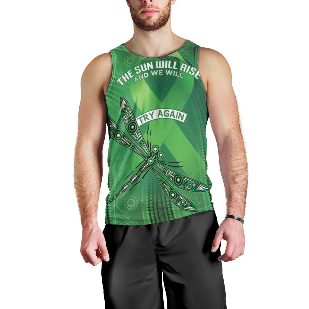 Mental Health Awareness Personalised Men Tank Top The Sun Will Rise And We Will Try Again
