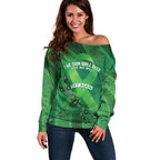 Mental Health Awareness Personalised Off Shoulder Sweater The Sun Will Rise And We Will Try Again