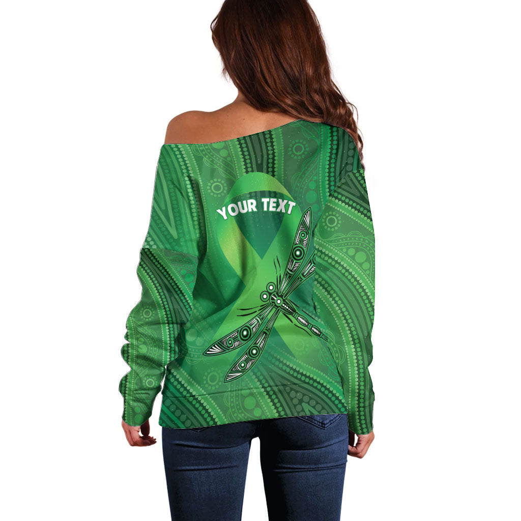 Mental Health Awareness Personalised Off Shoulder Sweater The Sun Will Rise And We Will Try Again
