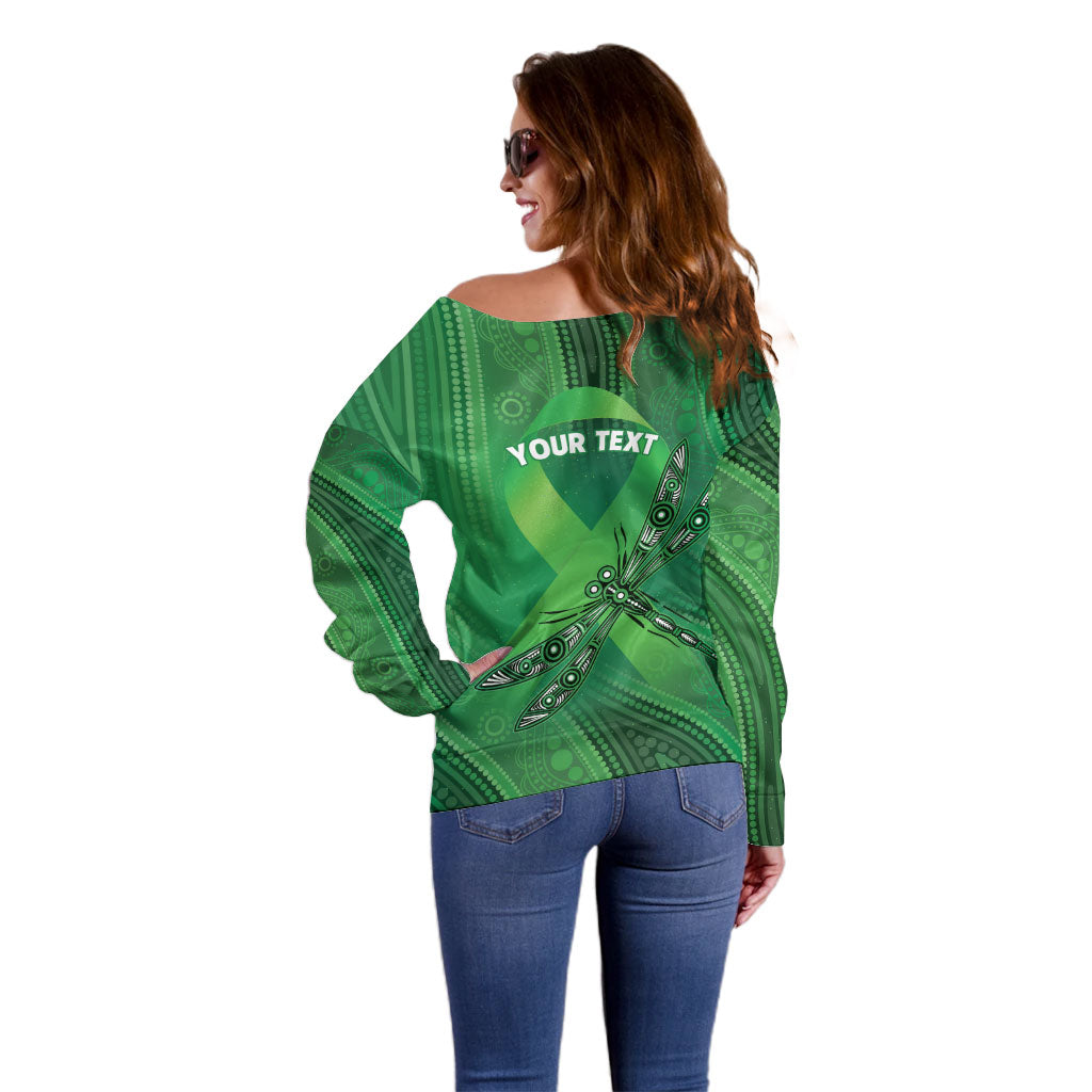 Mental Health Awareness Personalised Off Shoulder Sweater The Sun Will Rise And We Will Try Again