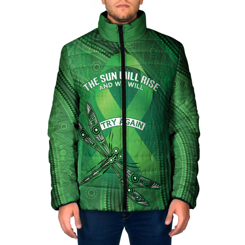 Mental Health Awareness Personalised Padded Jacket The Sun Will Rise And We Will Try Again