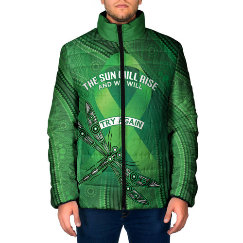 Mental Health Awareness Personalised Padded Jacket The Sun Will Rise And We Will Try Again