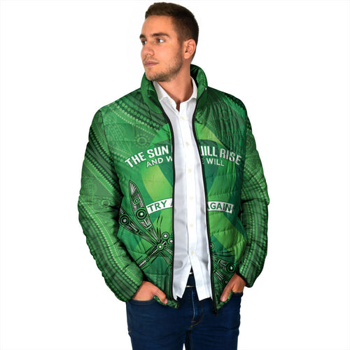 Mental Health Awareness Personalised Padded Jacket The Sun Will Rise And We Will Try Again