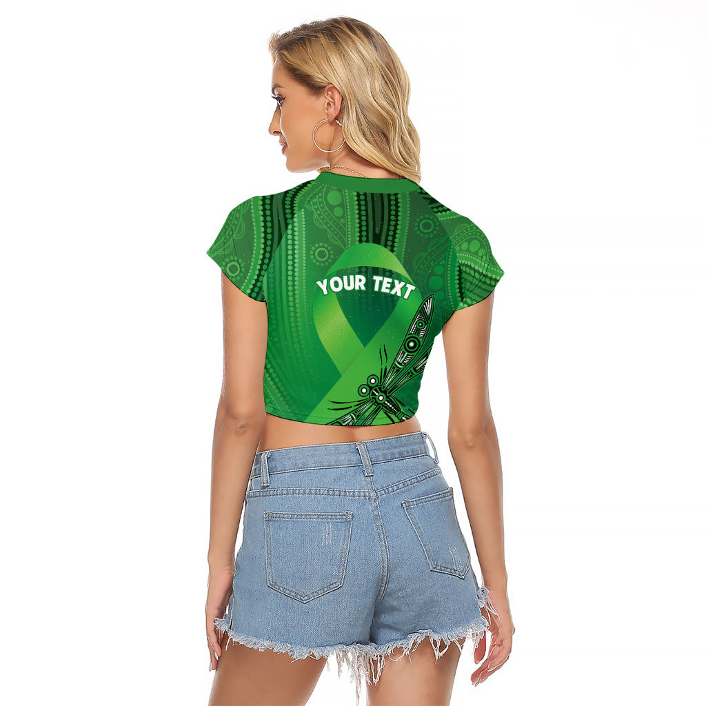 Mental Health Awareness Personalised Raglan Cropped T Shirt The Sun Will Rise And We Will Try Again
