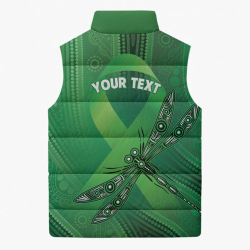 Mental Health Awareness Personalised Sleeveless Puffer Jacket The Sun Will Rise And We Will Try Again