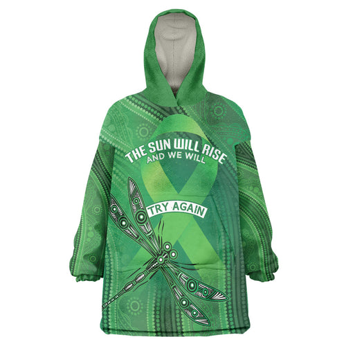 Mental Health Awareness Personalised Wearable Blanket Hoodie The Sun Will Rise And We Will Try Again