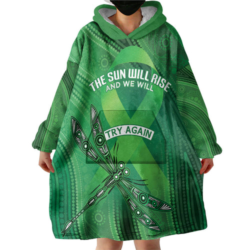 Mental Health Awareness Personalised Wearable Blanket Hoodie The Sun Will Rise And We Will Try Again