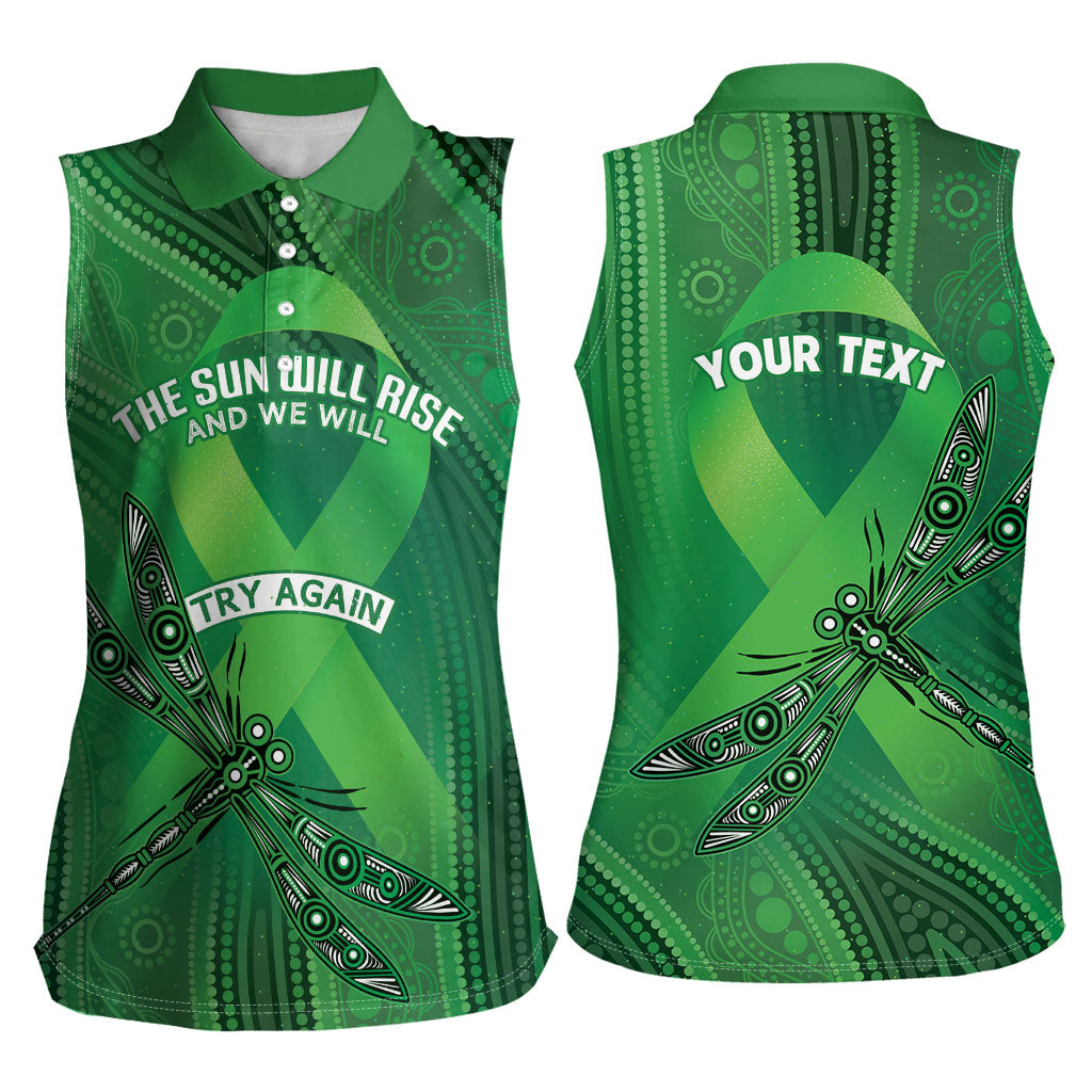 Mental Health Awareness Personalised Women Sleeveless Polo Shirt The Sun Will Rise And We Will Try Again