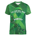 Mental Health Awareness Personalised Women V-Neck T-Shirt The Sun Will Rise And We Will Try Again