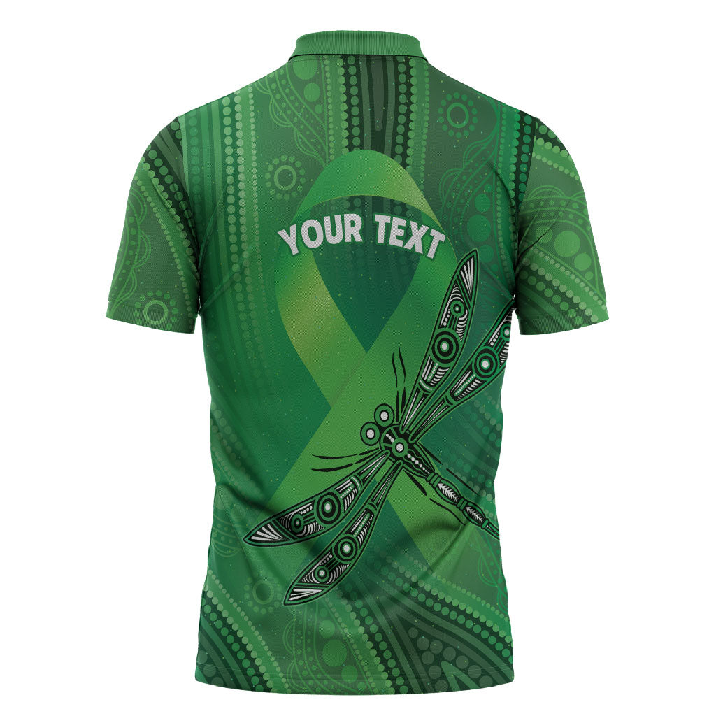 Mental Health Awareness Personalised Zipper Polo Shirt The Sun Will Rise And We Will Try Again