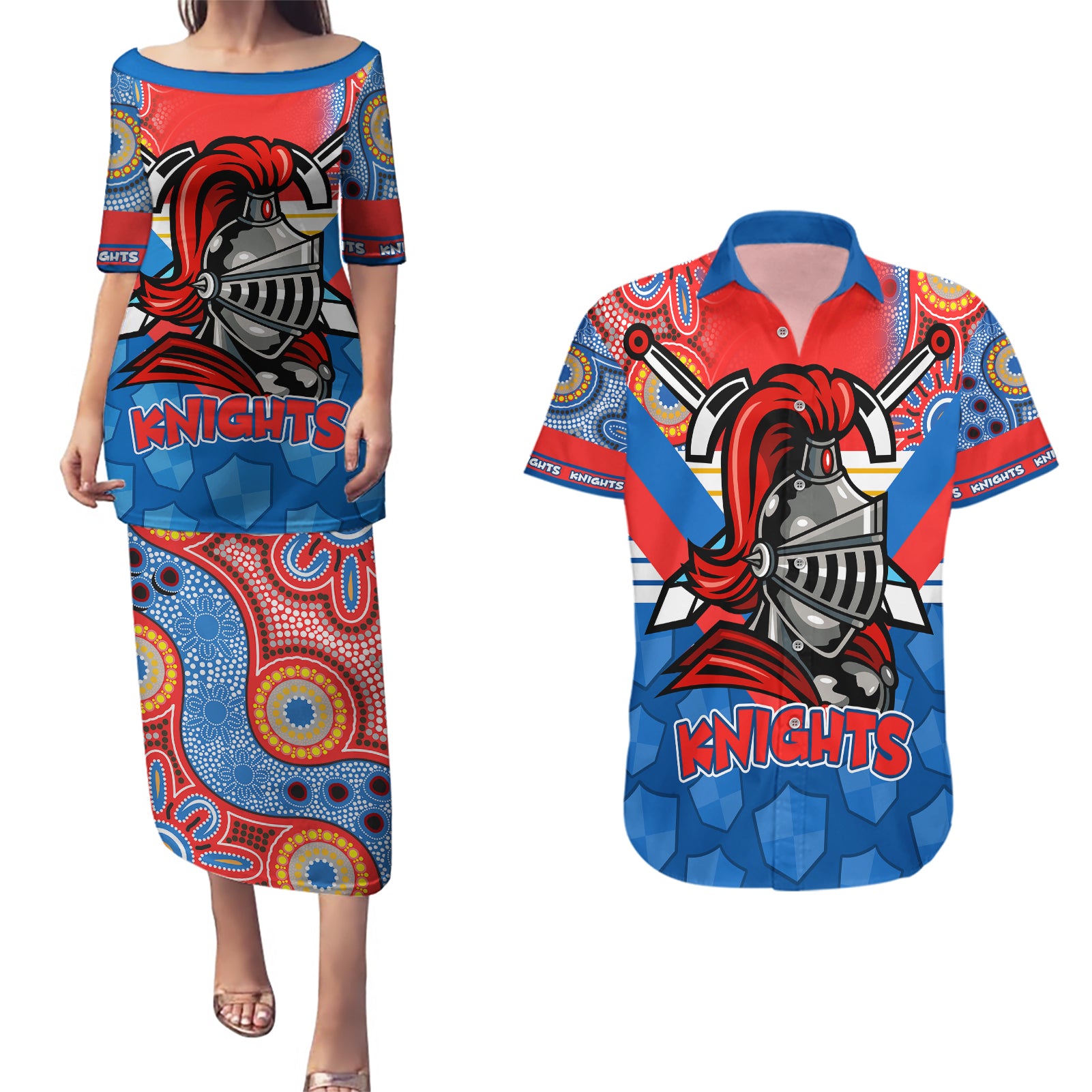 nrl-knight-couples-matching-puletasi-dress-and-hawaiian-shirt-proud-newcastle-aboriginal-vibe