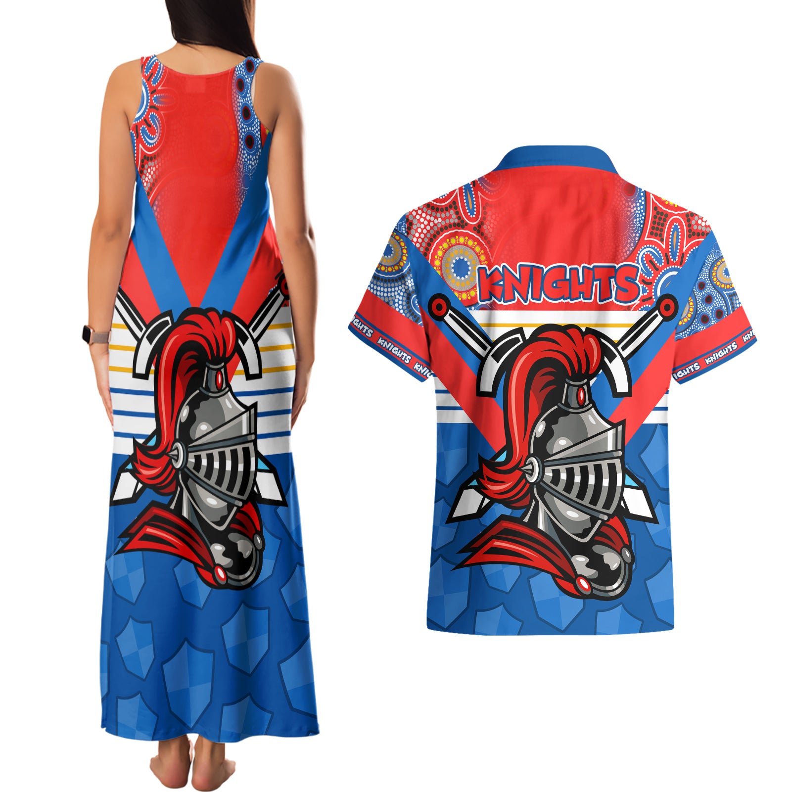 nrl-knight-couples-matching-tank-maxi-dress-and-hawaiian-shirt-proud-newcastle-aboriginal-vibe
