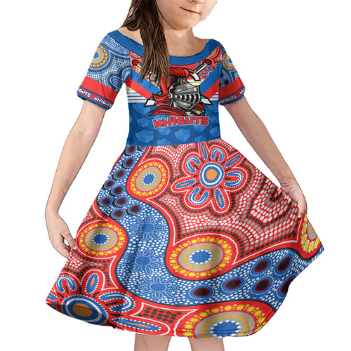 nrl-knight-family-matching-long-sleeve-bodycon-dress-and-hawaiian-shirt-proud-newcastle-aboriginal-vibe