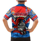 nrl-knight-family-matching-mermaid-dress-and-hawaiian-shirt-proud-newcastle-aboriginal-vibe