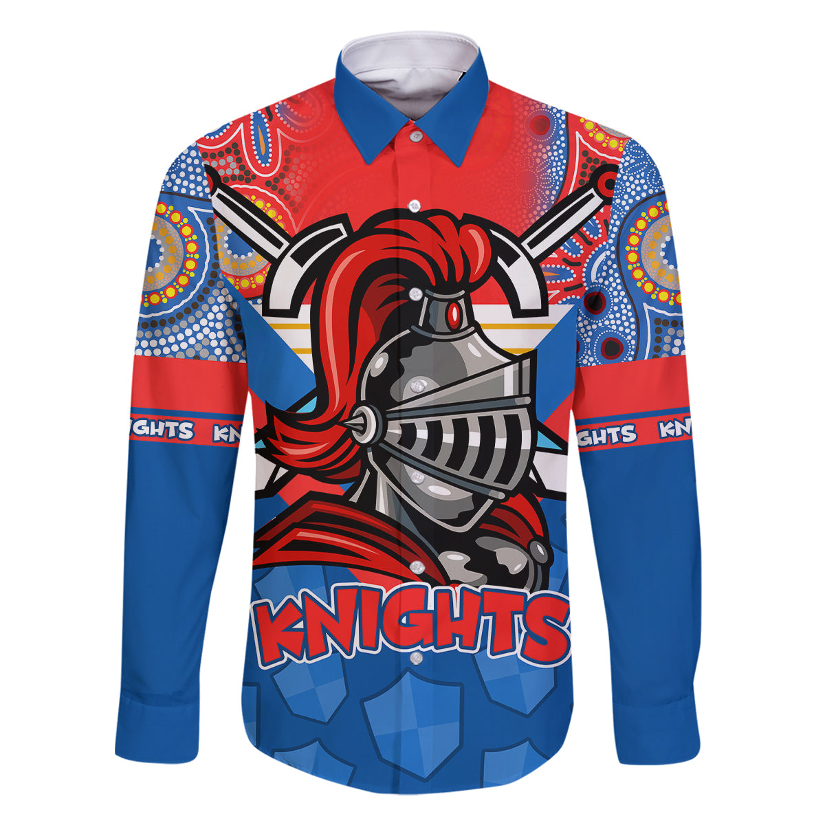 nrl-knight-family-matching-off-shoulder-maxi-dress-and-hawaiian-shirt-proud-newcastle-aboriginal-vibe