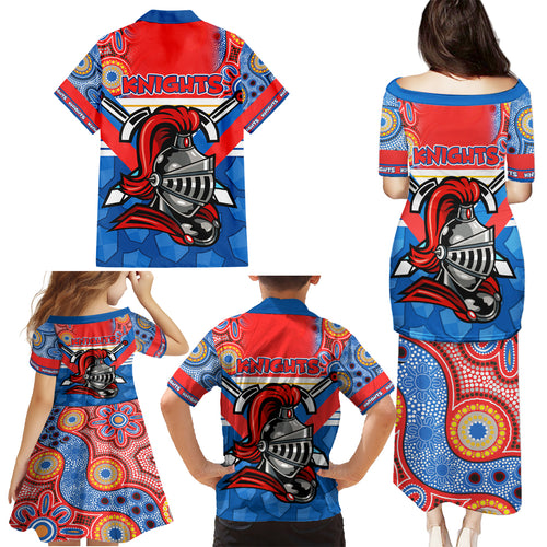 nrl-knight-family-matching-puletasi-dress-and-hawaiian-shirt-proud-newcastle-aboriginal-vibe