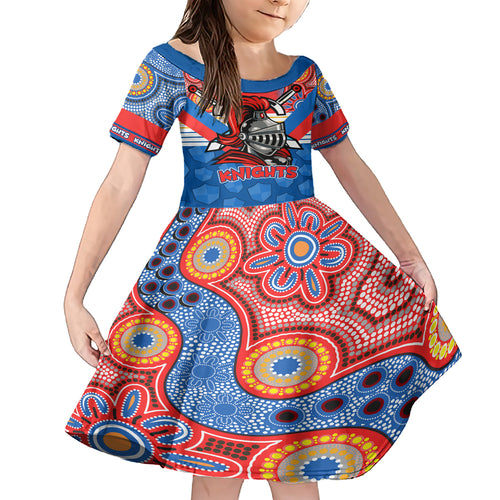 nrl-knight-family-matching-short-sleeve-bodycon-dress-and-hawaiian-shirt-proud-newcastle-aboriginal-vibe