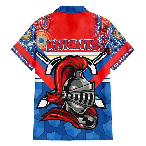 nrl-knight-family-matching-short-sleeve-bodycon-dress-and-hawaiian-shirt-proud-newcastle-aboriginal-vibe