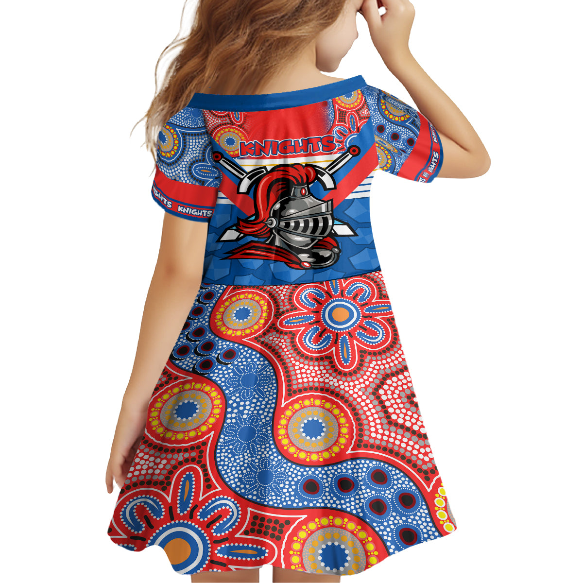 nrl-knight-family-matching-summer-maxi-dress-and-hawaiian-shirt-proud-newcastle-aboriginal-vibe