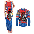 custom-nrl-knight-couples-matching-tank-maxi-dress-and-long-sleeve-button-shirts-proud-newcastle-aboriginal-vibe