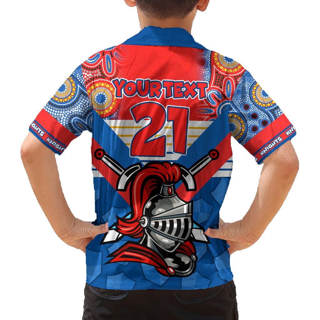 custom-nrl-knight-family-matching-off-shoulder-short-dress-and-hawaiian-shirt-proud-newcastle-aboriginal-vibe