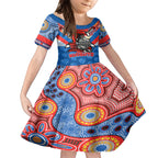custom-nrl-knight-kid-short-sleeve-dress-proud-newcastle-aboriginal-vibe