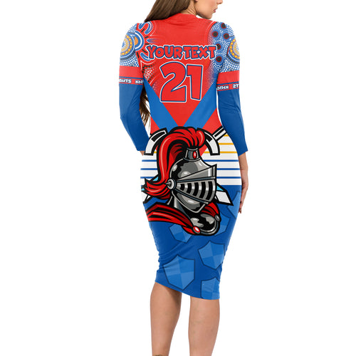 custom-nrl-knight-long-sleeve-bodycon-dress-proud-newcastle-aboriginal-vibe