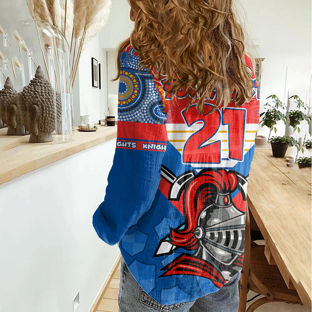 custom-nrl-knight-women-casual-shirt-proud-newcastle-aboriginal-vibe