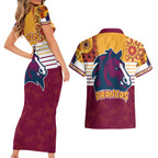 nrl-broncos-champions-2023-couples-matching-short-sleeve-bodycon-dress-and-hawaiian-shirt-proud-newcastle-aboriginal-vibe