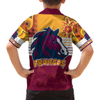nrl-broncos-champions-2023-family-matching-off-shoulder-maxi-dress-and-hawaiian-shirt-proud-newcastle-aboriginal-vibe